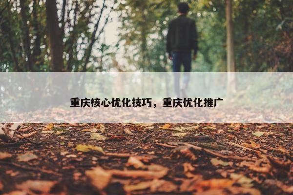 重庆核心优化技巧，重庆优化推广