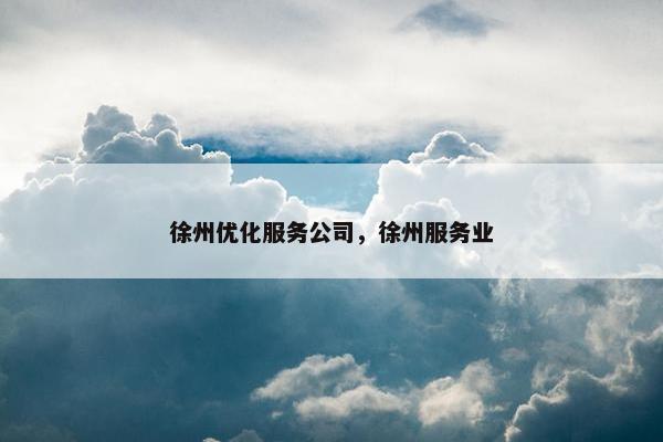 徐州优化服务公司，徐州服务业