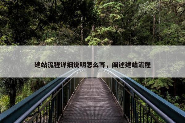 建站流程详细说明怎么写，阐述建站流程