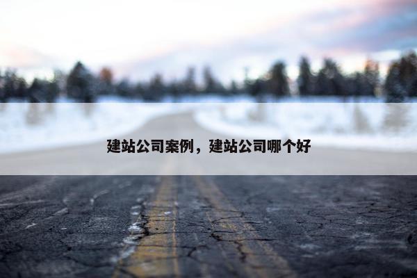 建站公司案例，建站公司哪个好