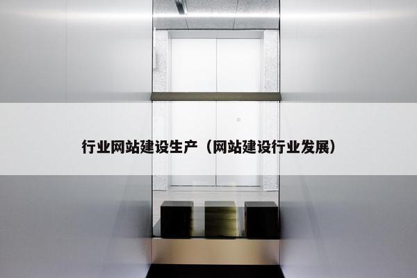 行业网站建设生产（网站建设行业发展）