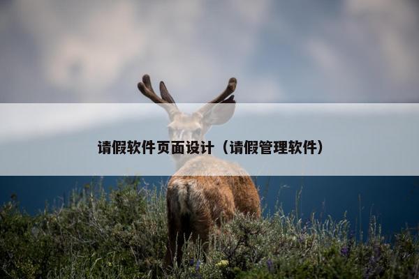 请假软件页面设计（请假管理软件）