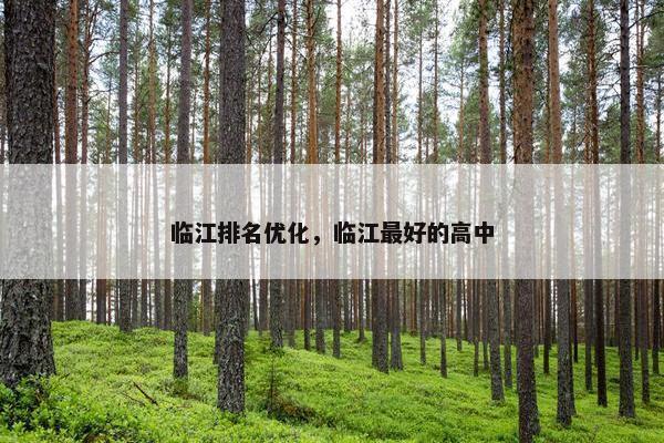 临江排名优化，临江最好的高中