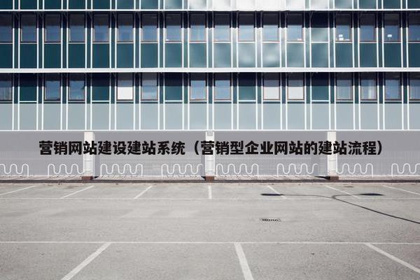 营销网站建设建站系统（营销型企业网站的建站流程）