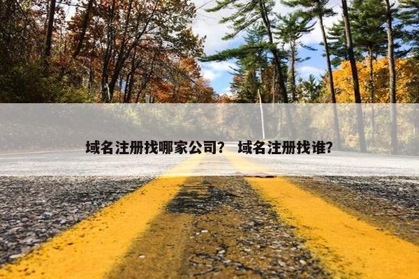 域名注册找哪家公司？ 域名注册找谁？