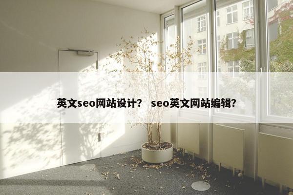 英文seo网站设计？ seo英文网站编辑？