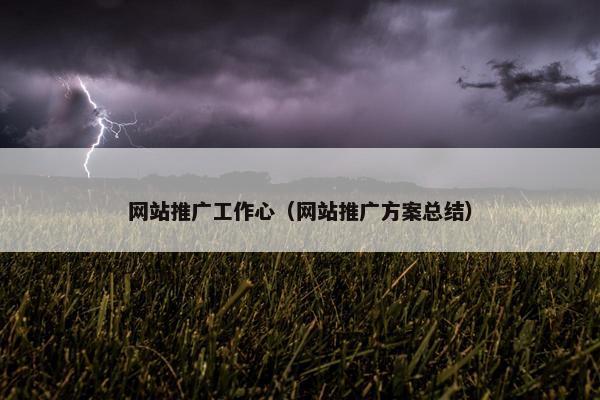 网站推广工作心（网站推广方案总结）