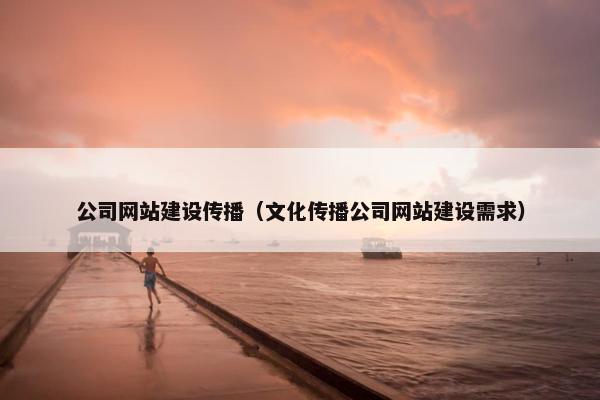 公司网站建设传播（文化传播公司网站建设需求）