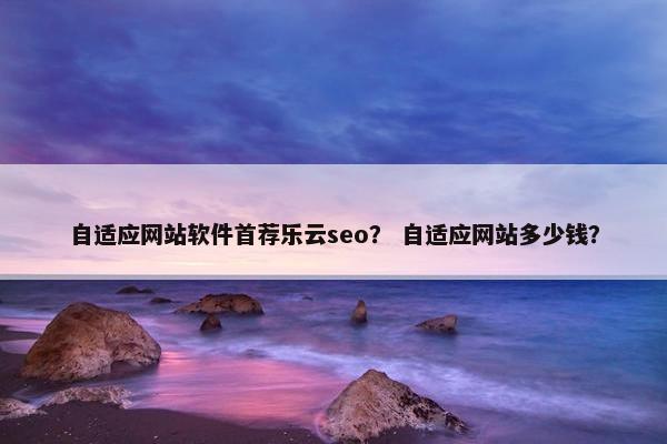 自适应网站软件首荐乐云seo？ 自适应网站多少钱？