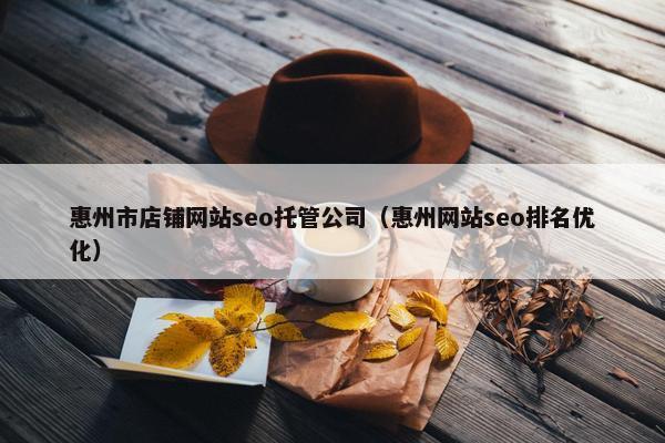 惠州市店铺网站seo托管公司（惠州网站seo排名优化）