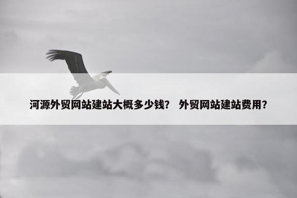 河源外贸网站建站大概多少钱？ 外贸网站建站费用？
