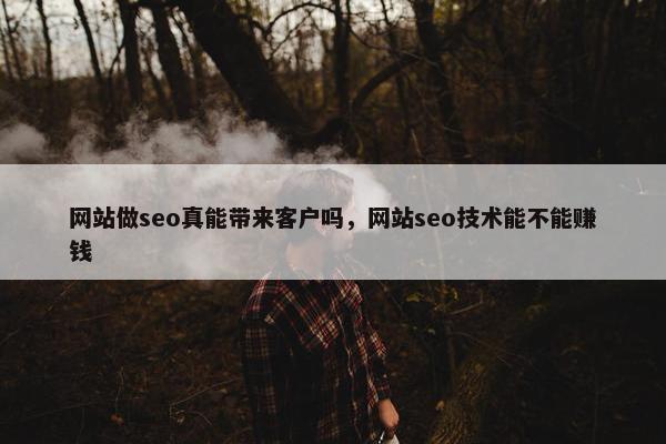 网站做seo真能带来客户吗，网站seo技术能不能赚钱