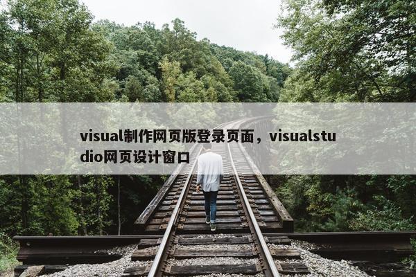 visual制作网页版登录页面，visualstudio网页设计窗口