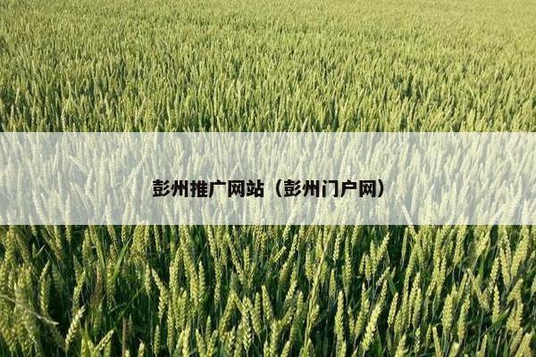 彭州推广网站（彭州门户网）