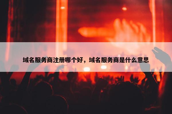 域名服务商注册哪个好，域名服务商是什么意思