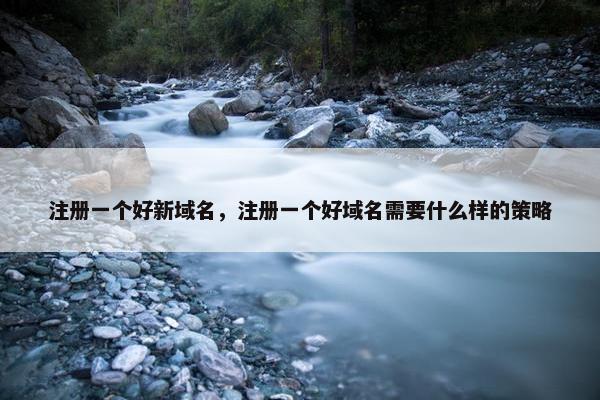 注册一个好新域名，注册一个好域名需要什么样的策略