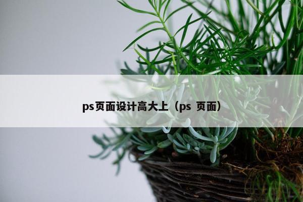 ps页面设计高大上（ps 页面）