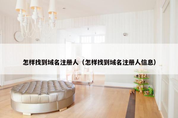 怎样找到域名注册人（怎样找到域名注册人信息）