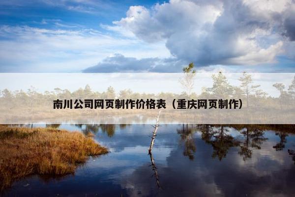 南川公司网页制作价格表（重庆网页制作）