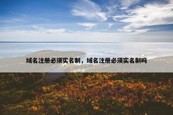 域名注册必须实名制，域名注册必须实名制吗