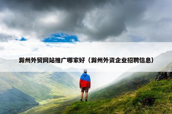 滁州外贸网站推广哪家好（滁州外资企业招聘信息）