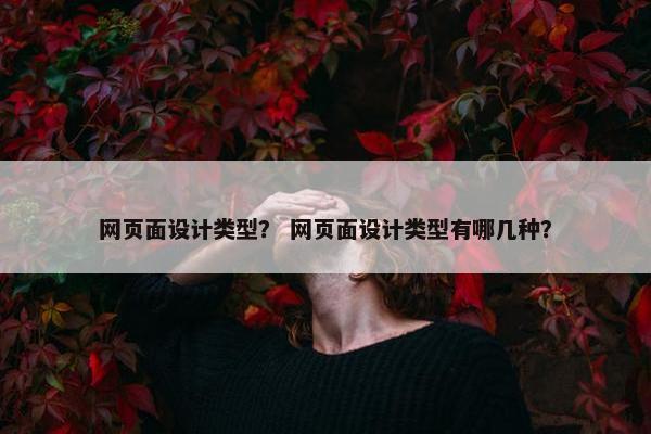 网页面设计类型？ 网页面设计类型有哪几种？