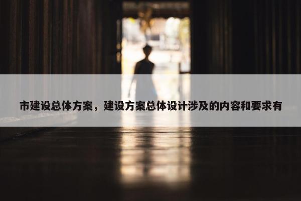 市建设总体方案，建设方案总体设计涉及的内容和要求有