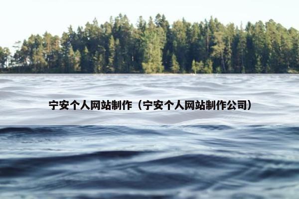 宁安个人网站制作（宁安个人网站制作公司）