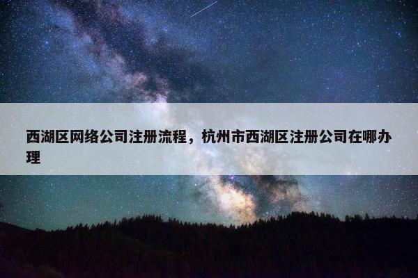 西湖区网络公司注册流程，杭州市西湖区注册公司在哪办理