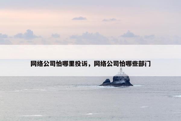 网络公司怕哪里投诉，网络公司怕哪些部门