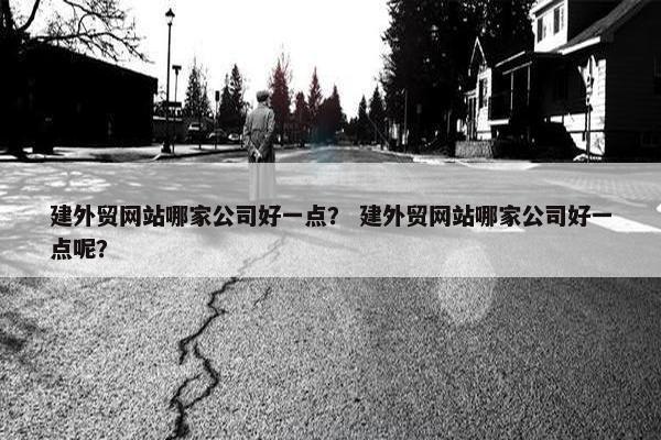 建外贸网站哪家公司好一点？ 建外贸网站哪家公司好一点呢？